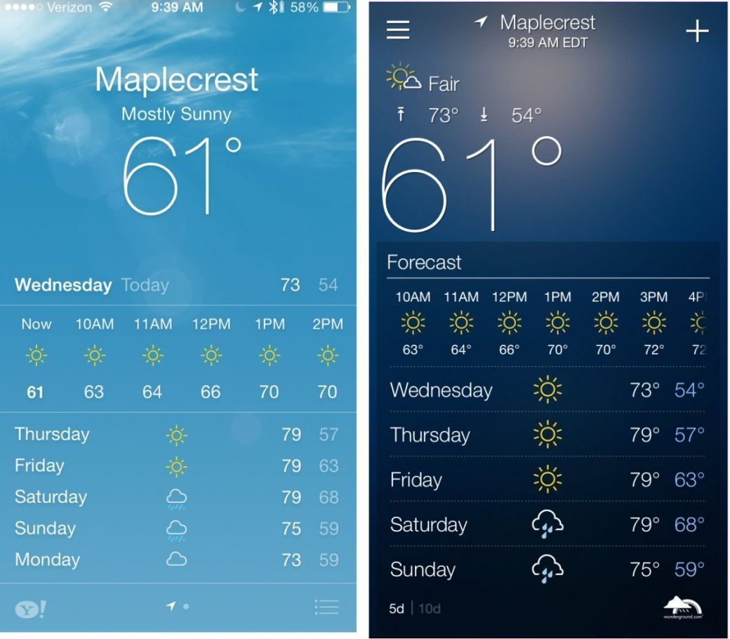 apple yahoo meteo apps apple yahoo meteo apps