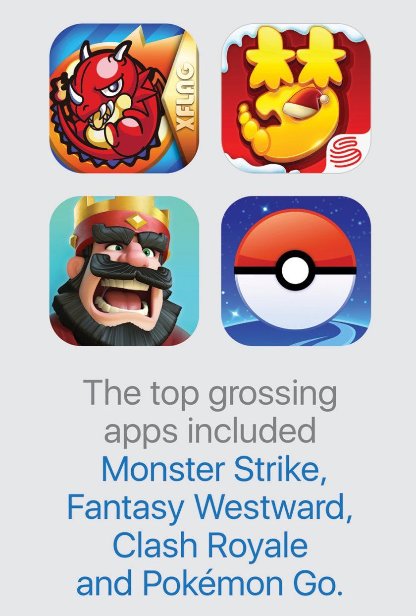 apple top apps annee 2016