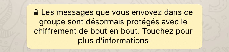 whatsapp pas securise conversation cryptee backdoor porte derobee securite