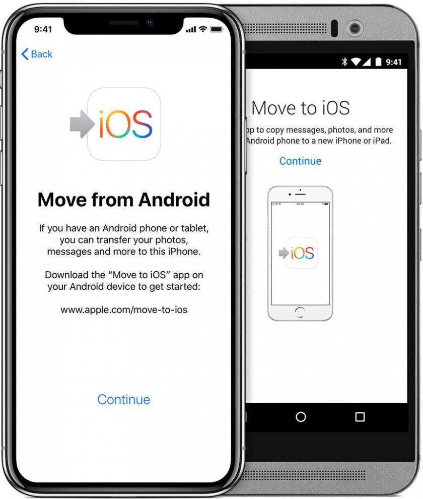 move to ios iphone x android