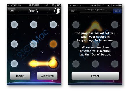 Apple testerait un déverrouillage par geste pour l'iOS Apple testerait un déverrouillage par geste pour l'iOS