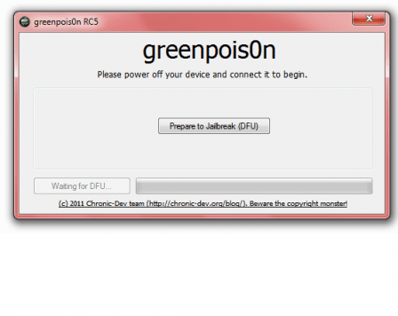 Tutoriel : Jailbreak untethered 4.2.1 Greenp0ison Windows Tutoriel :Jailbreak untethered 4.2.1 Greenp0ison Windows