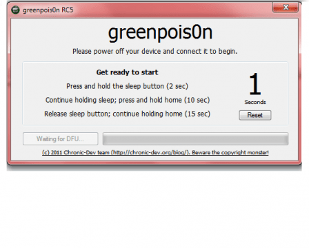 Tutoriel : Jailbreak untethered 4.2.1 Greenp0ison Windows Tutoriel : Jailbreak untethered 4.2.1 Greenp0ison Windows