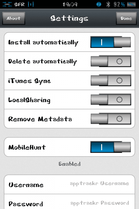 Configurer installous