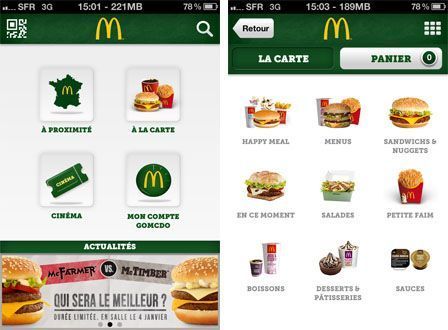 L'application McDo se met à jour et permet de commander L'application McDo se met à jour et permet de commander