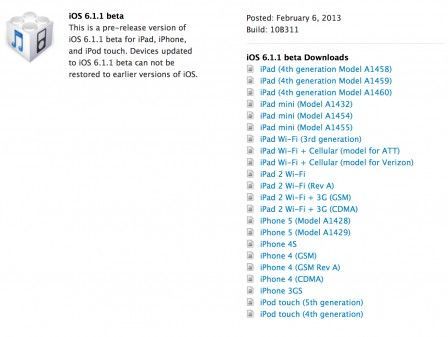 ios6.1.1 beta ios