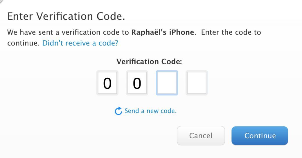 2verification compteapple