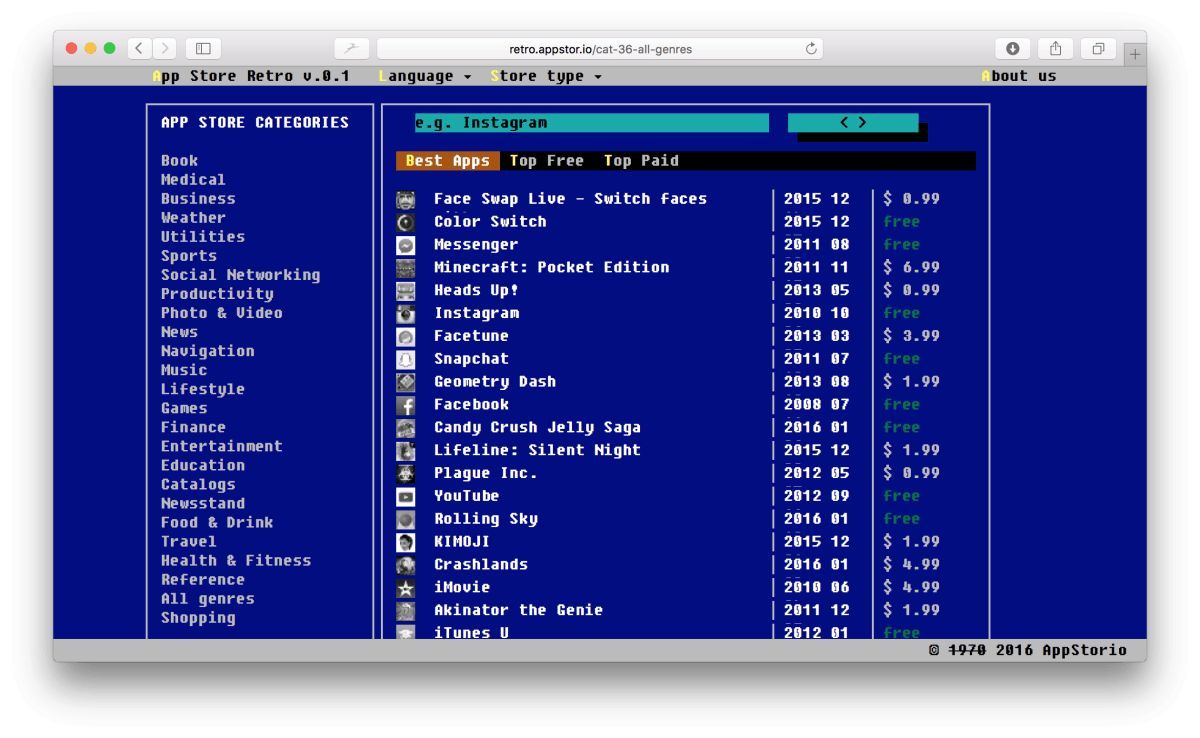 app store retro app store retro