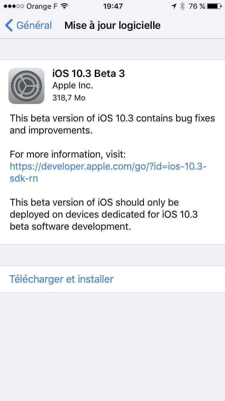 ios 10.3 beta 3 telechargement ios 10.3 beta 3 telechargement