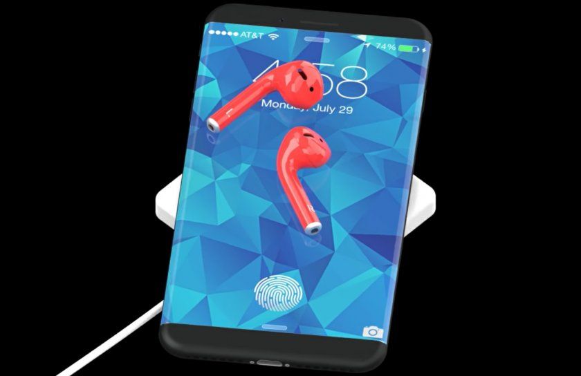 iphone 8 concept sans bord et airpods iphone 8 concept sans bord et airpods