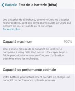 etat de la batterie ios 11.3 etat de la batterie ios 11.3