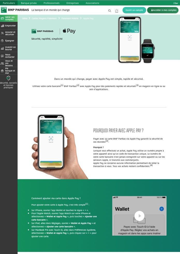 apple pay support bnp