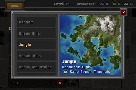 Block Fortress - Types de cartes