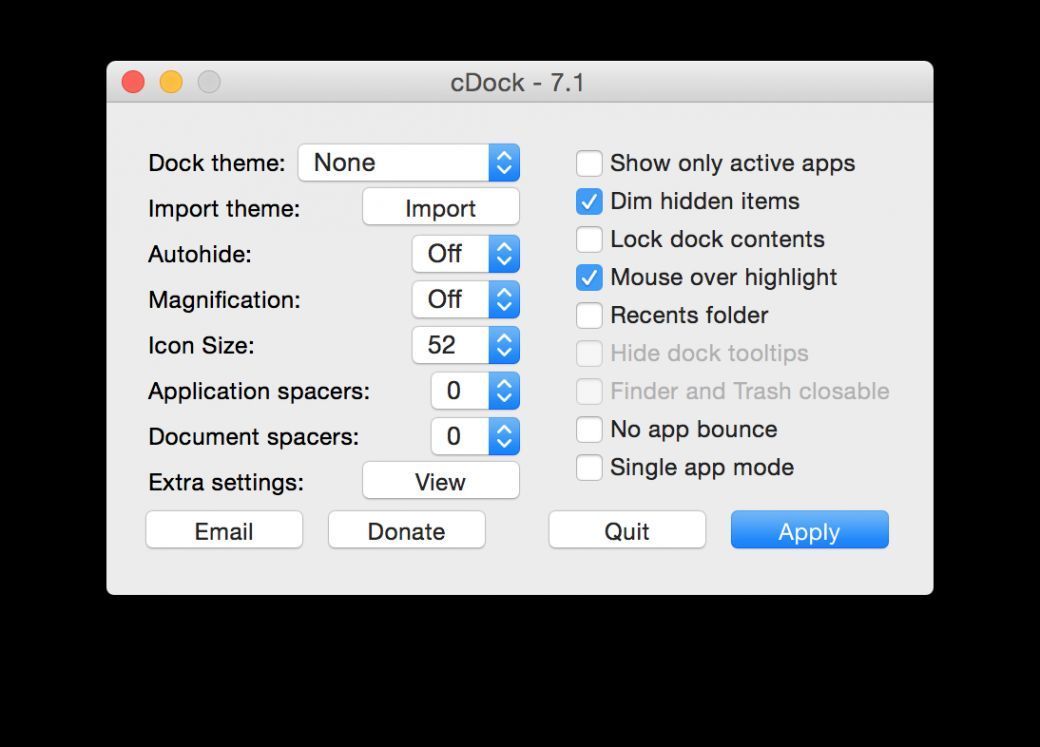 cdock desktop and dock flashing
