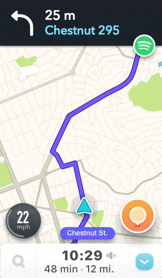 spotify animation waze spotify animation waze