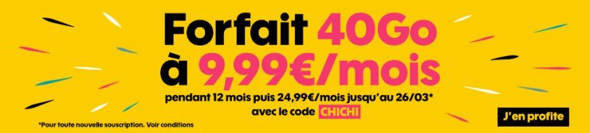 Sosh relance la promo du forfait 40 Go à 9 99 sur un an dernier jour