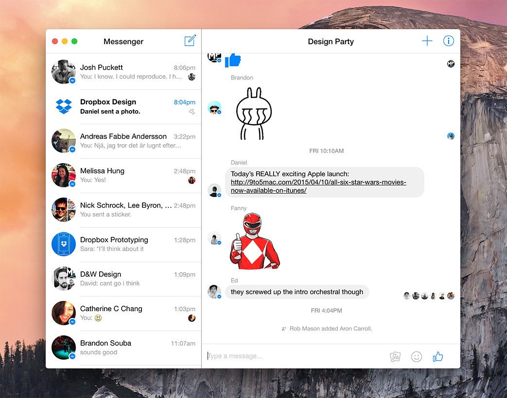 facebok messenger mac app