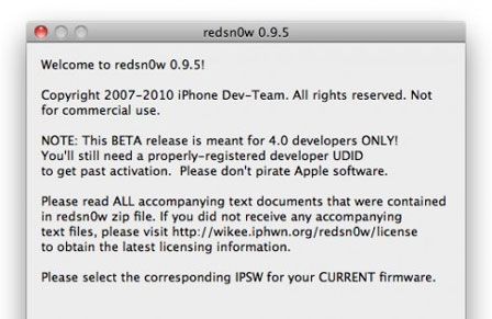 Jailbreak iPhone 3G 4.0 Redsn0w Mac