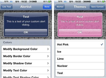 AlertArtist : un tweak de personnalisation des notifications