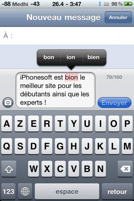 iPhone Facile : corriger un mot après coup iPhone Facile : corriger un mot après coup