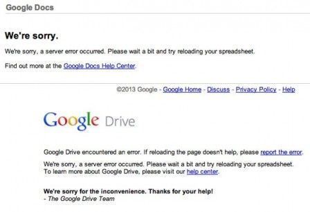 gdrive et gmail buggent