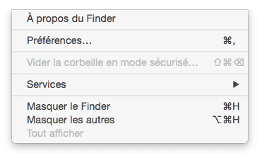 finder menu finder menu