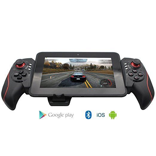 manette sans fil gamepad bluetooth stk7003 avec support pour android   iphone   noir rouge manette sans fil gamepad bluetooth stk7003 avec support pour android   iphone   noir rouge