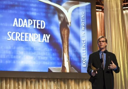 the-social-network's-aaron-sorkin-accepts-2011-wga-adapted-screenplay-award