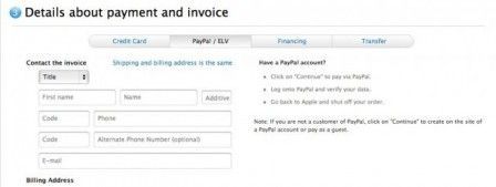 paypal apple store allemagne