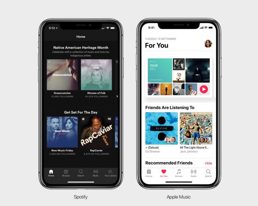 apple music vs spotify differences