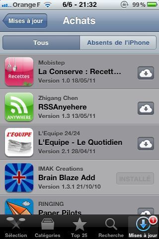 Visualisation des applis achetées sur l'App Store Visualisation des applis achetées sur l'App Store