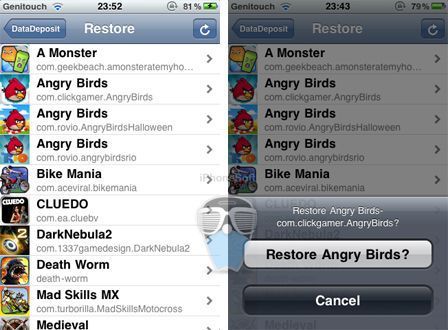 DataDeposit restauration DataDeposit restauration