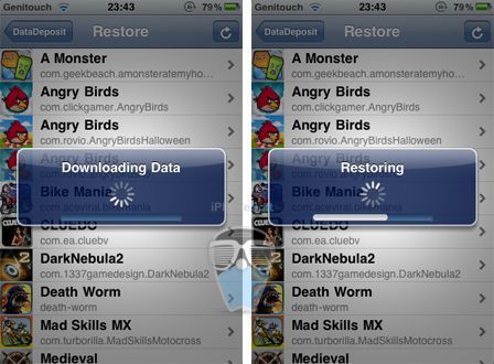DataDeposit restauration en cours DataDeposit restauration en cours