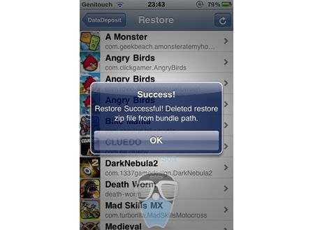 DataDeposit restauration réussie DataDeposit restauration réussie