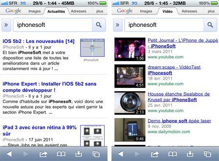 Recherche iPhoneSoft sur Google