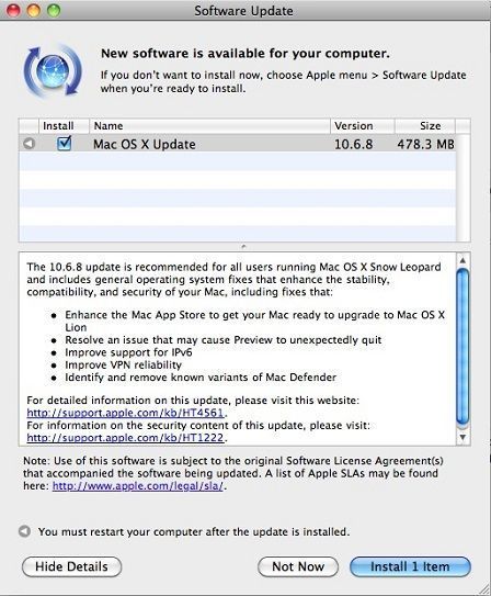maj Mac OS X Snow Leopard maj Mac OS X Snow Leopard