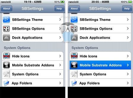 SBSettings mobile substrate addons SBSettings mobile substrate addons