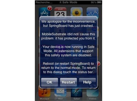 safe mode (restart) safe mode (restart)