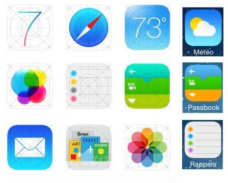 icones ios 7 beta apple