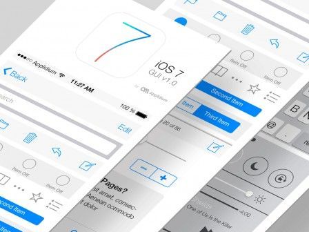 ios 7 iphone gui psd
