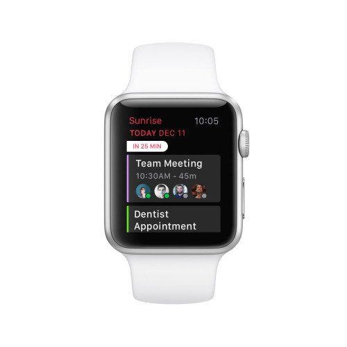 Sunrise calendrier donne du sens à l'Apple Watch iPhoneSoft