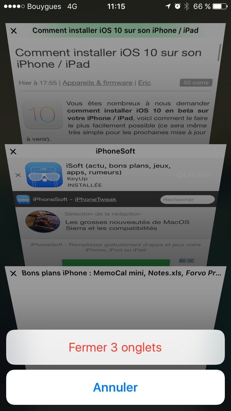 Safari comment fermer tous les onglets d