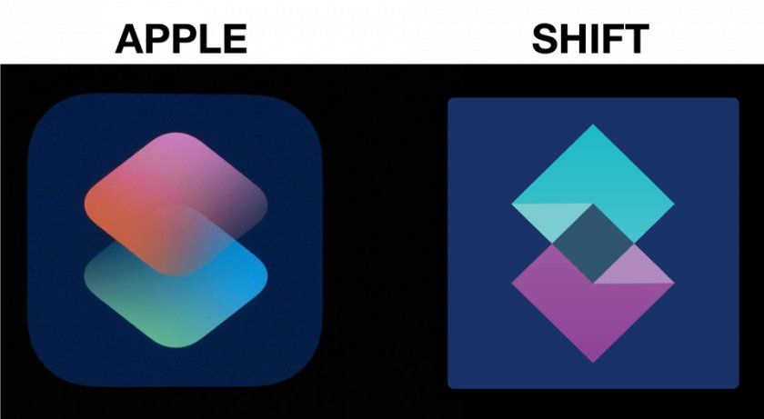 shortcuts vs shift logo apple