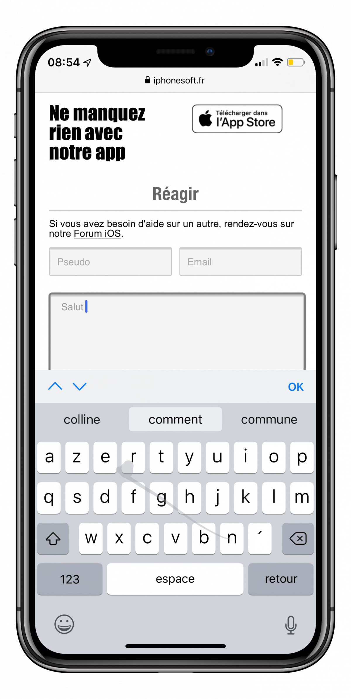 astuce ios 13 clavier swipe