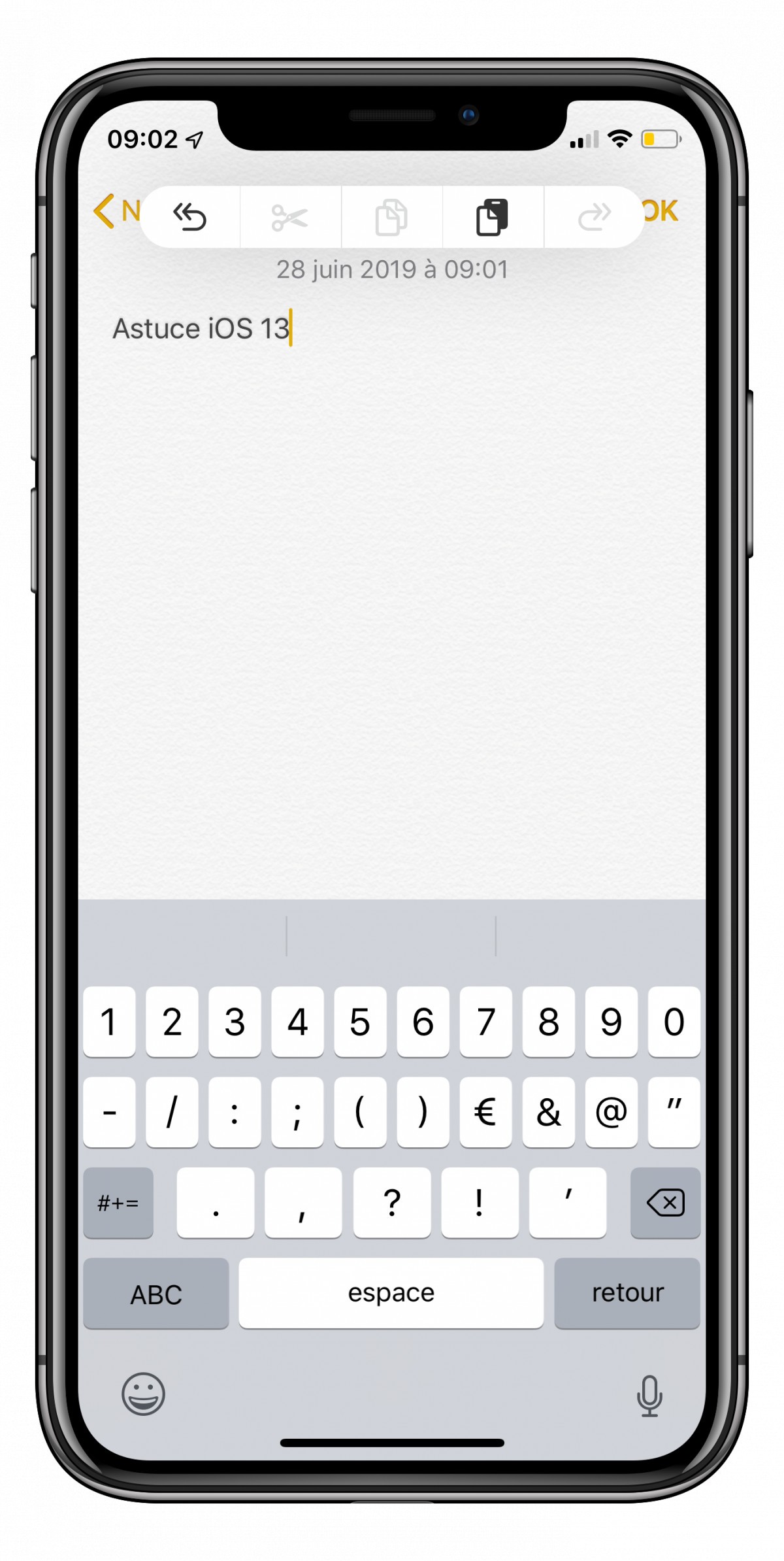 astuce ios 13 gestes trois doigts