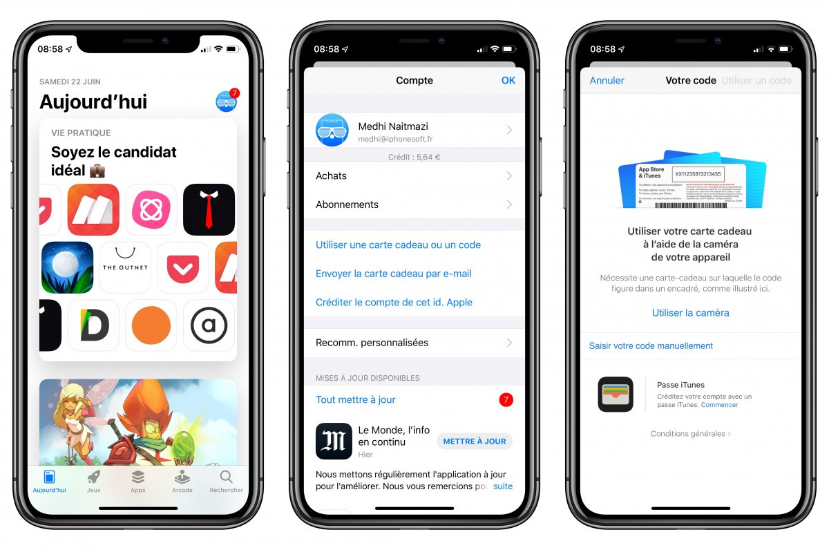 Tuto] Comment utiliser un code ou carte cadeau Apple sur son