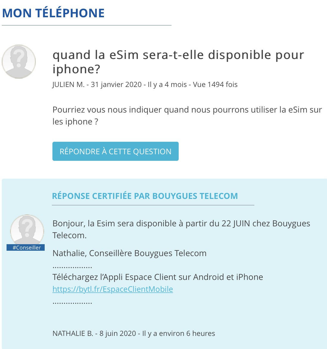 L'eSIM Débarque Le 22 Juin Chez Bouygues Télécom - IPhoneSoft