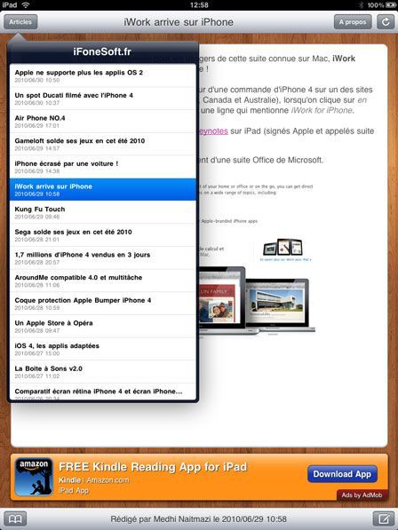iFonesoft HD pour iPad iFonesoft HD pour iPad
