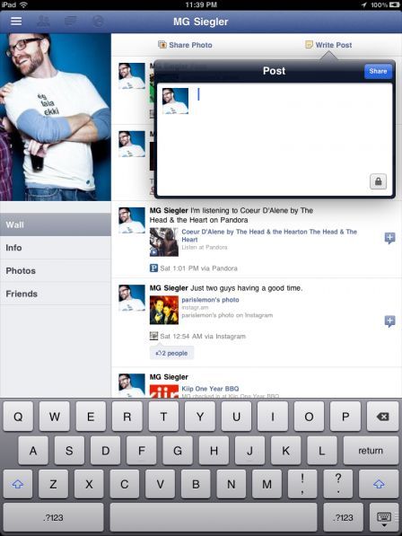 facebook iPad
