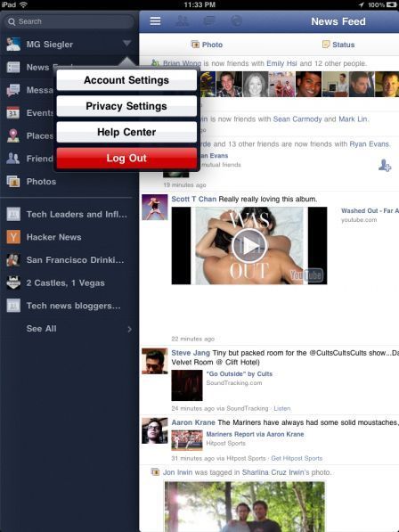 facebook iPad